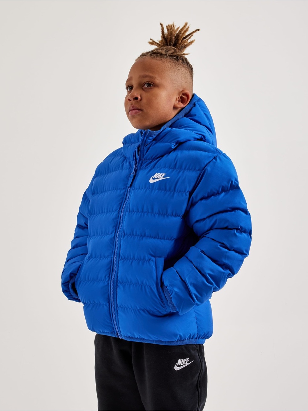 Nike | Big Kid's Sportswear Lightweight Synthetic Fill Loose Hooded Jacket Small